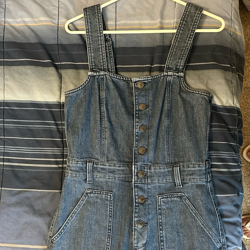 Aerie denim coveralls.